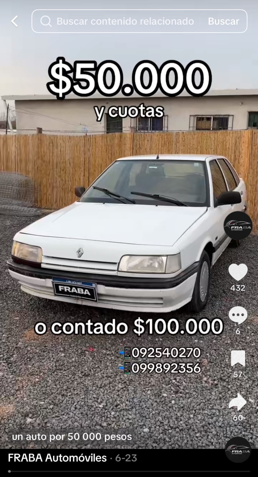 Video de TikTok del Renault 21 creado por DriverOps con 24.3 mil vistas